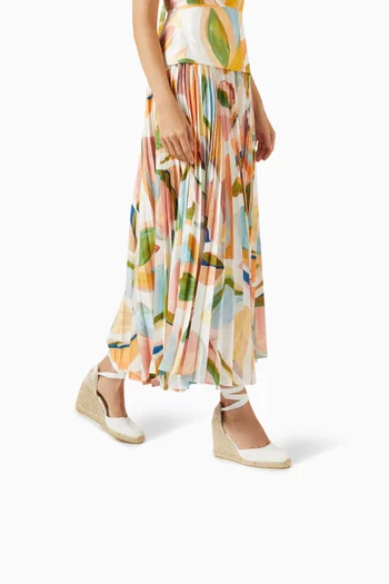Carina 80 Wedge Espadrilles in Cotton Canvas