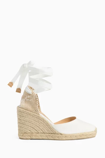 Carina 80 Wedge Espadrilles in Cotton Canvas