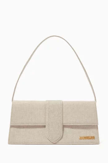 Le Bambino Long Flap Bag in Linen