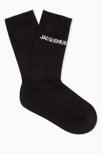 Les Chaussettes Socks in Ribbed Organic-cotton