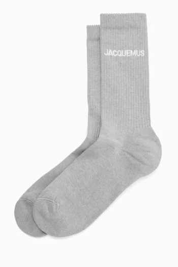 Les Chaussettes Socks in Ribbed Organic-cotton
