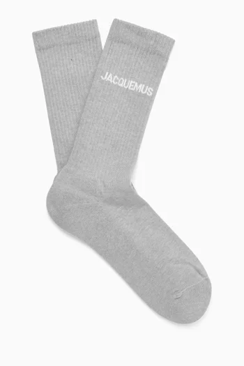Les Chaussettes Socks in Ribbed Organic-cotton
