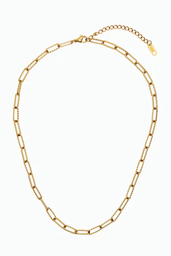 Celine Paperclip Necklace in 18kt Gold-plated Stainless Steel