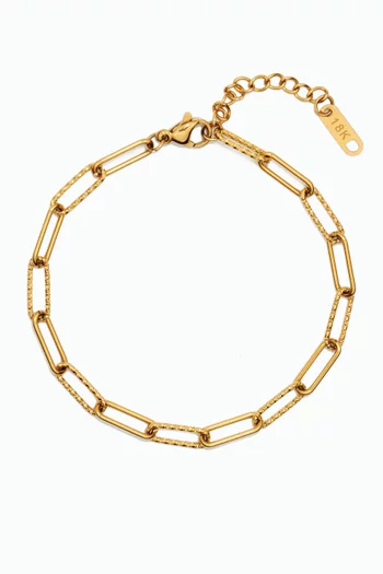 Celine Paperclip Bracelet in 18kt Gold-plated Stainless Steel