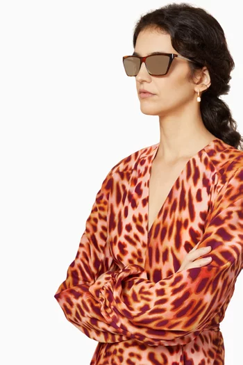 Cat-eye Sunglasses in Acetate & Metal