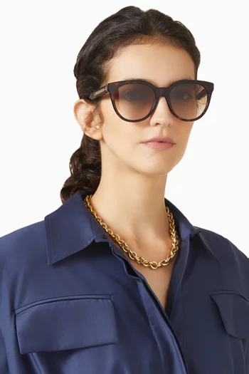 Oval Sunglasses in Bio-acetate