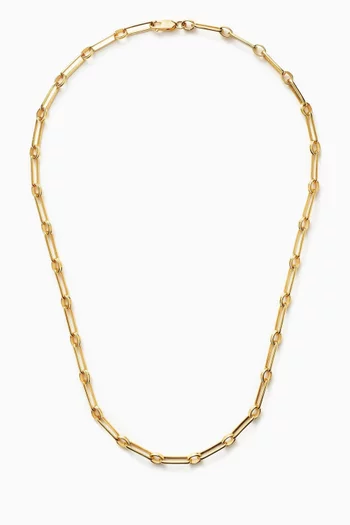 Aegis Chain Necklace in 18kt Gold-plated Brass