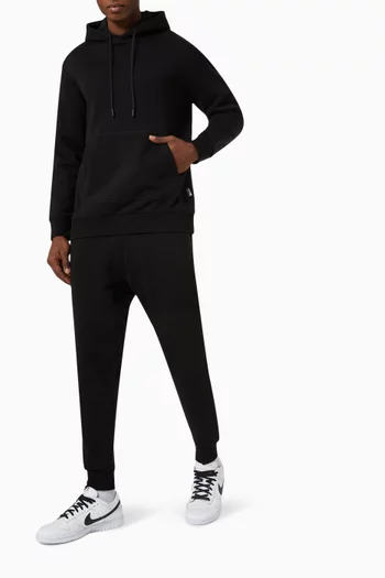 كنزة بغطاء رأس وقصة مريحة قطن عضوي