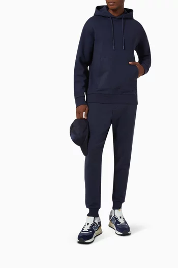 كنزة بغطاء رأس وقصة مريحة قطن عضوي