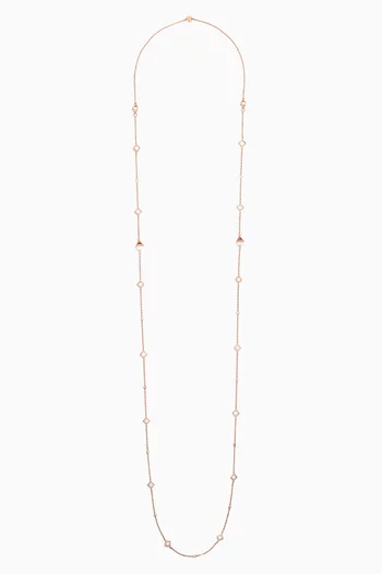 Cleo Diamond Pyramid Chain Necklace in 18kt Rose Gold