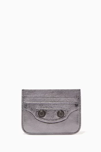 Le Cagole Card Holder in Metallic-leather