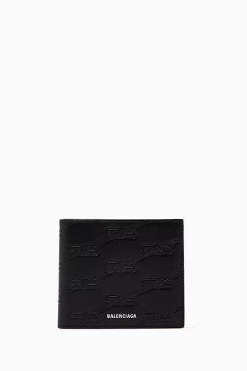 Cash Square Folded Wallet in BB Monogram Leather