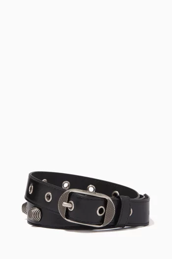 Le Cagole Studded Belt in Leather