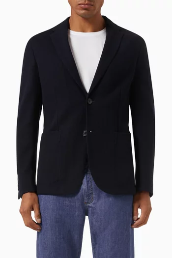 Honeycomb Packaway Jacket in Wool-blend