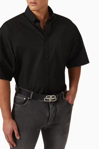 BB Reversible Belt in Shiny Box Calfskin