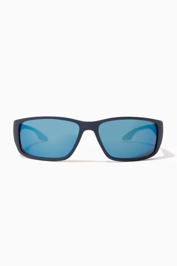 Rectangular Frame Sunglasses in Acetate