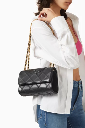Small Fleming Convertible Shoulder Bag in Leather