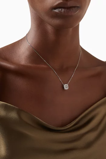 قلادة ميلينيا مرصعة بالكريستال معدن مطلِ بالروديوم‏