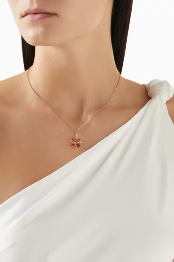 Fireworks Sparks Crystal Necklace in 18kt Rose Gold