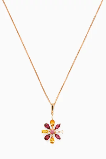 Fireworks Sparks Crystal Necklace in 18kt Rose Gold