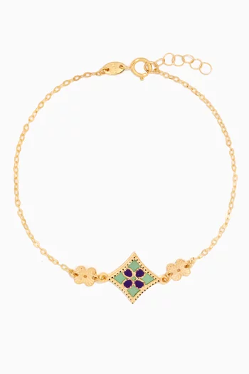 Amelia Versailles Large Garden Star Double-sided Bracelet in 18kt Gold