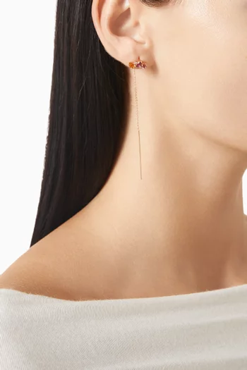 Fireworks Sparks Chain Drop Earrings in 18kt Rose Gold