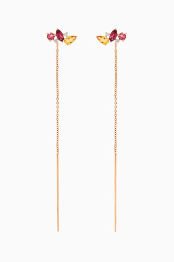 Fireworks Sparks Chain Drop Earrings in 18kt Rose Gold