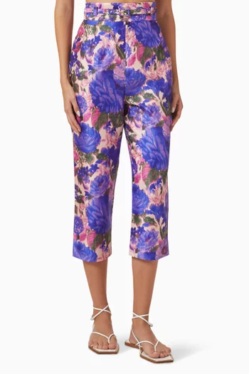 High Tide Pedal Pusher Pants in Silk