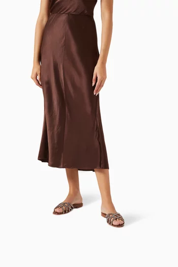 حذاء مفتوح زوري بكعب مسطح مرصع بكريستال جلد بنقشة جلد التمساح