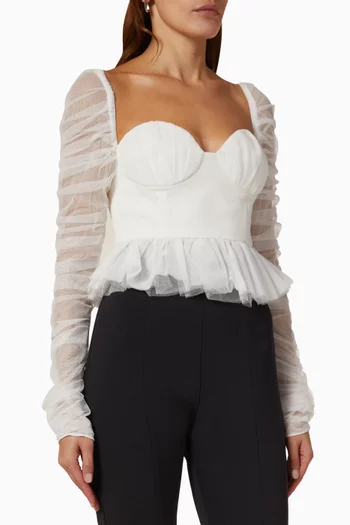 Corset Style Blouse in Tulle