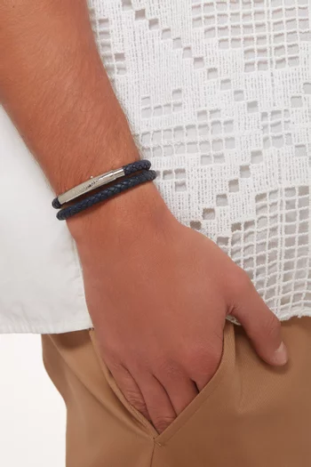 Dino Double Tour Bracelet in Leather