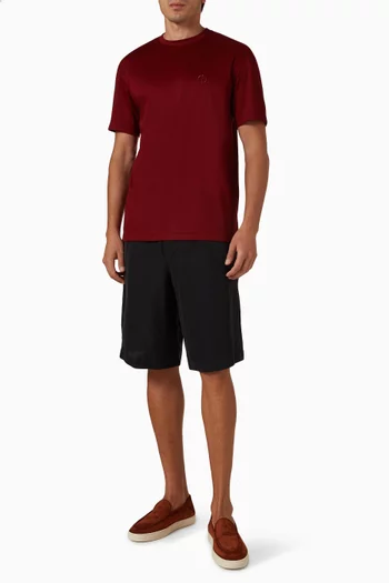 Embroidered Logo T-shirt in Cotton