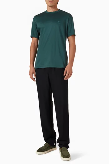Embroidered Logo T-shirt in Cotton