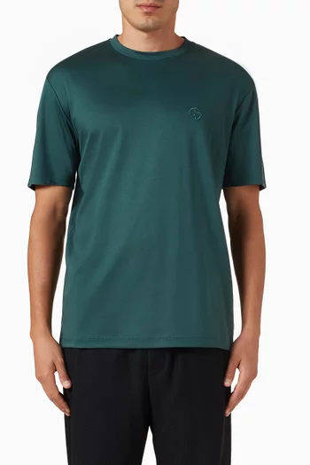 Embroidered Logo T-shirt in Cotton