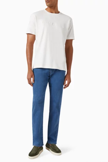 Signature Embroidered T-shirt in Cotton