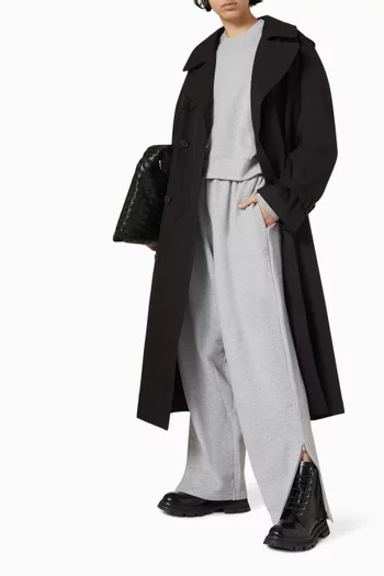 Oversize Track Sweatshirt in Cotton-fleece