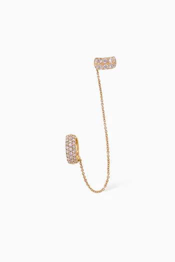 Ear Cuff & Hoop Diamond Set in 18kt Yellow Gold