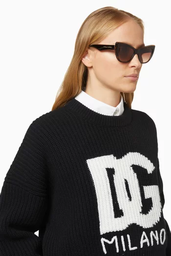 نظارة شمسية بتصميم عين القطة بنقشة جديدة أسيتات