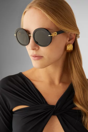 Round Sunglasses in Acetate