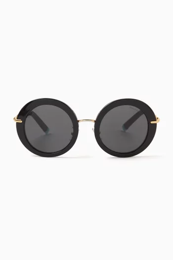 Round Sunglasses in Acetate
