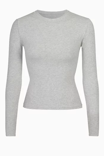Cotton Jersey Long Sleeve T-shirt