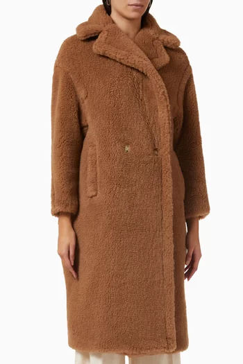 Teddy Coat in Camel-wool