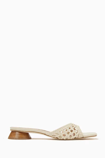 Simone 35 Mule Sandals in Crochet Leather