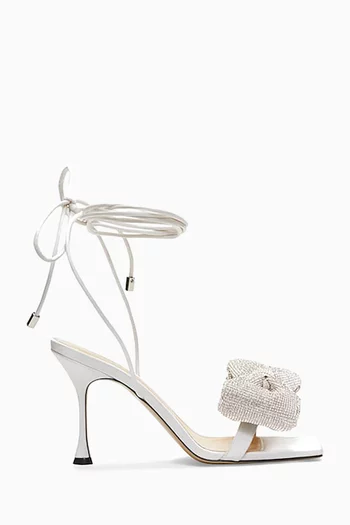 Nicole 95 Puffed Bow Sandals in Satin