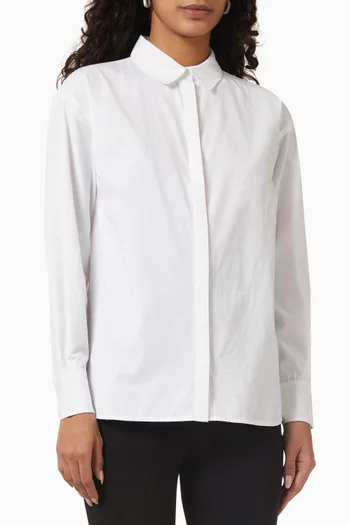 Heart Back Shirt in Cotton-poplin