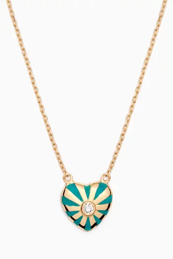Mini Mila Heart Diamond Necklace in 18kt Gold