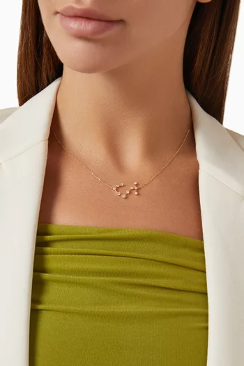 Scorpio (24 October - 21 November) Constellation Diamond Necklace in 18kt Yellow Gold
