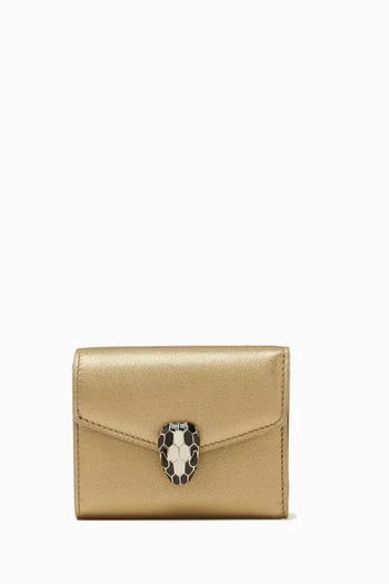 Serpenti Trifold Wallet in Leather