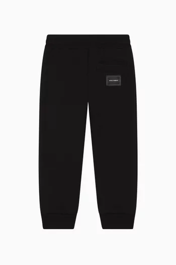 Logo Patch Track Pants in Cotton