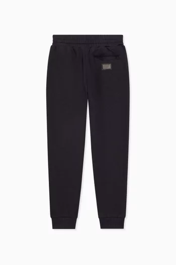 Logo Patch Track Pants in Cotton